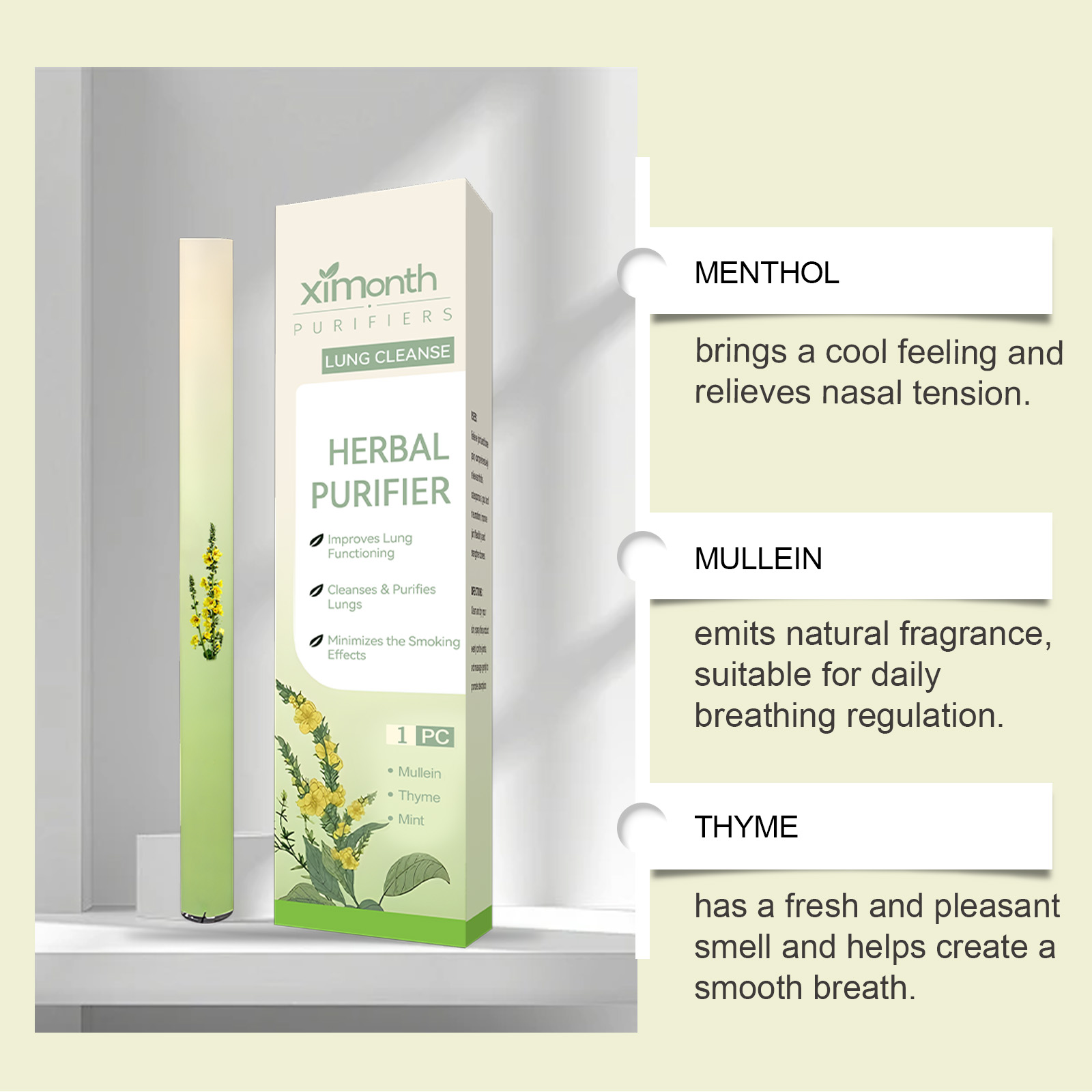 Palo de respiración a base de  - Herbal And Wellness reseña y precio